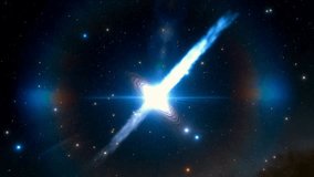 Animated visualization of a black hole pulling in stars and cosmic matter within a dense star cluster, showing swirling galaxies and dramatic space-time distortion. - Powered by Shutterstock - Get 15% off with code: PIKWIZARD15