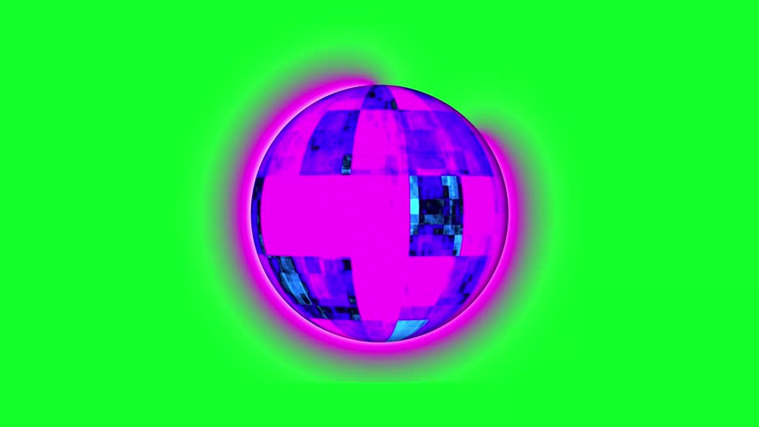 Digital Glitch Sphere Ball Futuristic Abstract Art
