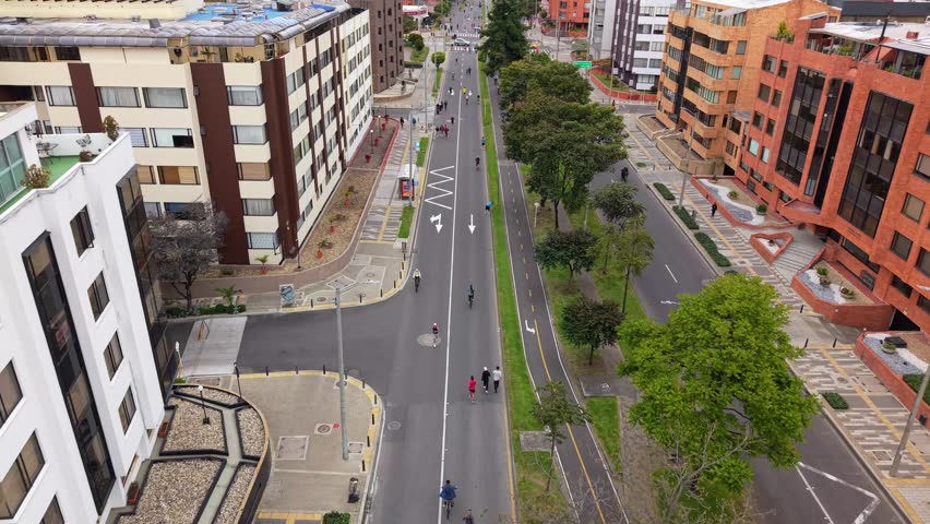 Cyclists on Bogota
