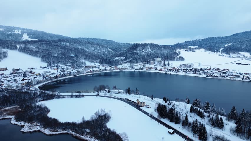 Aerial view of Lac de Joux