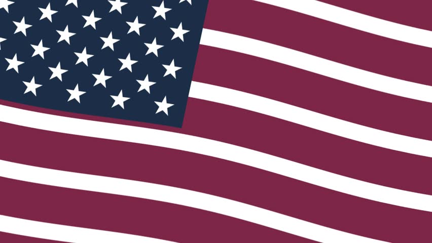 “Thank You Veterans” patriotic text animation on the waving American flag background. Honor, respect, and appreciation message for military service, Veterans Day, Memorial Day
