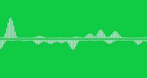 White audio waveform on chromakey - Powered by Shutterstock - Get 15% off with code: PIKWIZARD15