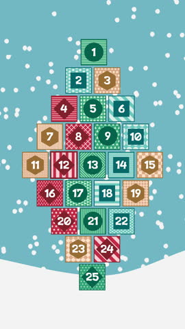 Advent Calendar Day 12 Opening Zoom Reveal to Green Screen Chroma key Background Transition Graphic Animation in Winter Landscape with Snow - 4K Vertical Video 5 seconds 