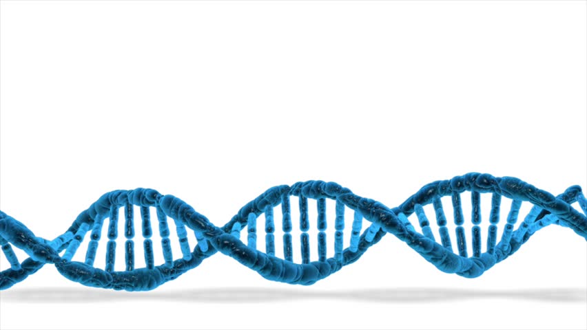 DNA from the cells of the birth of particles on a white background
