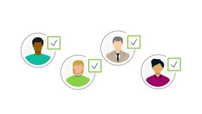 2D Animation: Social Network Infographic, Cartoon Team Icons, Group Connection, Digital Community, Online Interaction - Powered by Shutterstock - Get 15% off with code: PIKWIZARD15