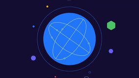  2D Animation: Global Digital Network, Cartoon Earth Connection, Data Sharing, Technology, Internet, Science Communication - Powered by Shutterstock - Get 15% off with code: PIKWIZARD15