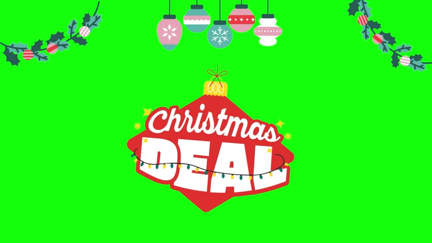 Christmas Deal Animated Video, Christmas Sale offer advertising Clip, big deal big Christmas Offer, Holiday offer video animation.