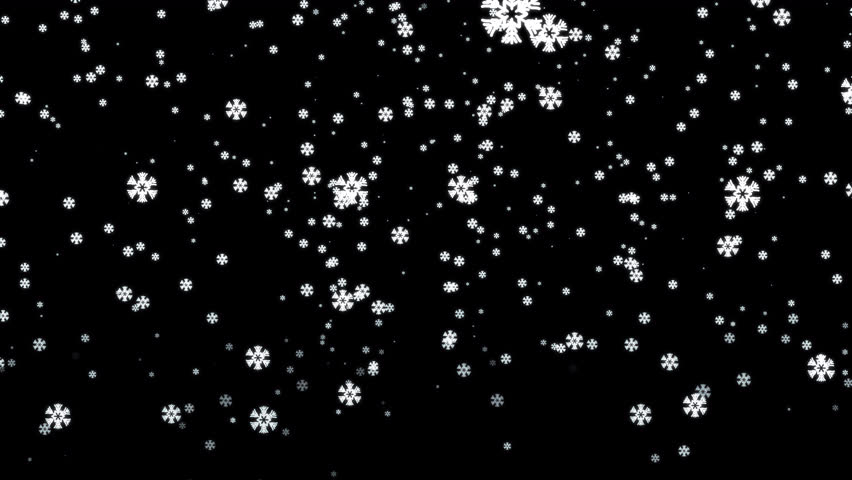 Winter snowfall, snow animation, seamless loop. Isolated snow falling on a transparent background. Realistic snow fall seamless loop animation. Falling snow flakes overlay. Alpha channel