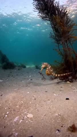 Sea horse in the sea