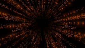 Animated Orange color digital 3d tunnel big data binary code matrix hi-tech design seamless dark technology background	 - Powered by Shutterstock - Get 15% off with code: PIKWIZARD15