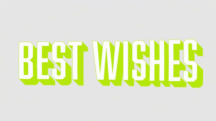 Best Wishes Stretchy Title Animation With Dots Background