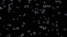 Floating Iridescent Heart Bubbles And Soap Bubbles On Black Background. Romantic, Dreamy Overlay For Love, Valentine's Day, Weddings, And Celebrations. Floating Heart And Round Bubbles On Black - Powered by Shutterstock - Get 15% off with code: PIKWIZARD15
