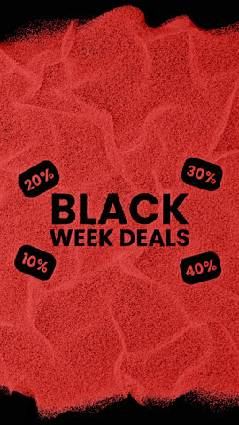 Black friday vertical video element with transparent background for sale adds. 3D Illustration