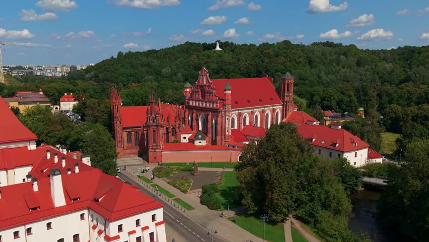 An aerial view of St. Anne