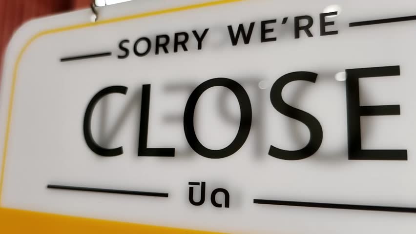 A close-up of a Sorry We
