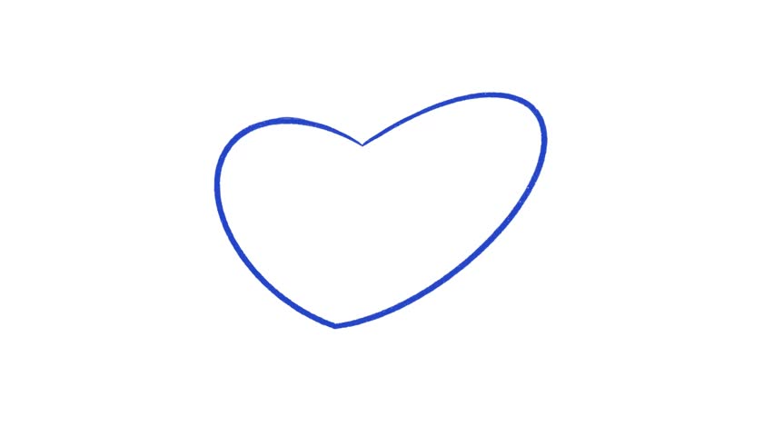 Easy to use blue hand drawn heart shape