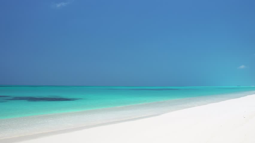 Waves in tropical sea on beach. Caribbean destination