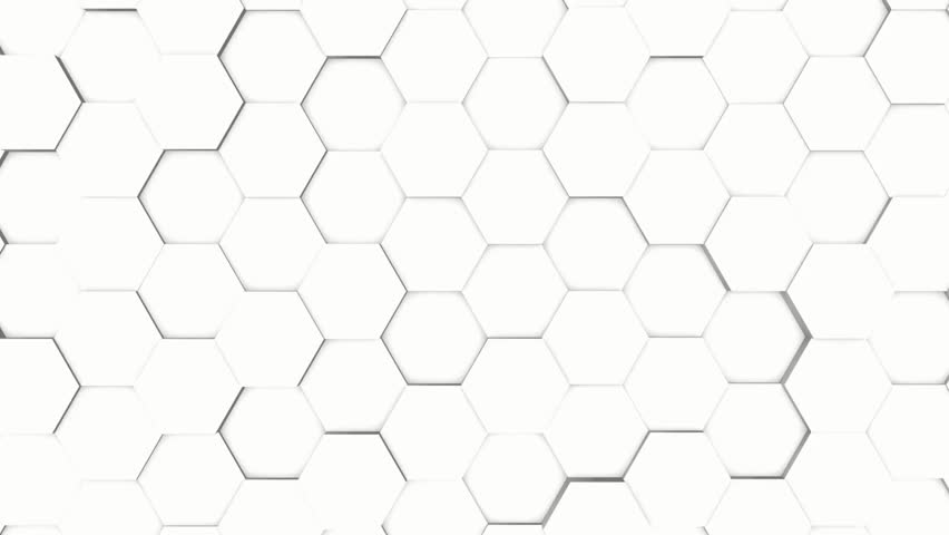 Dynamic white hexagons fill the space, creating a visually engaging and contemporary abstract background suitable for various creative projects.