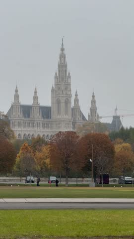Vienna City Hall (Wiener Rathaus) in Fog – Atmospheric Gothic Landmark