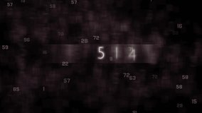 Digital Countdown Numbers Across Dark Matrix Data Stream. A moody digital scene featuring glowing numbers across a blurred strip, set against a dark pixel matrix. Evokes data analytics - Powered by Shutterstock - Get 15% off with code: PIKWIZARD15