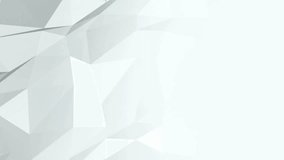 Abstract Surface Background White Silver Loop grey low poly background loop of low polygon geometry clean elegance luxury template 4K UHD FullHD - Powered by Shutterstock - Get 15% off with code: PIKWIZARD15