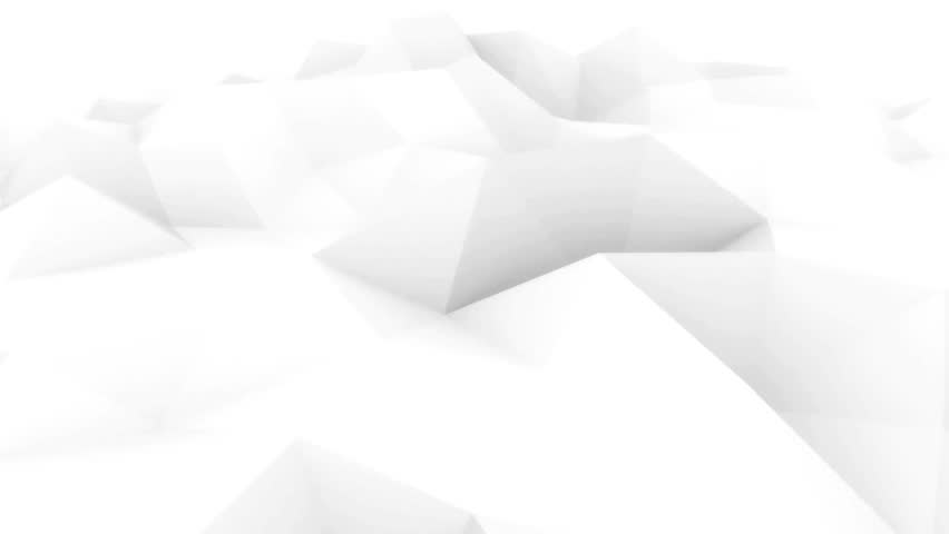 Abstract loopable wireframed object in motion Cracked White Ground Abstract Geometric Triangles Background transparant aesthetic texture tech modern