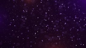 Abstract animation concept of purple particles for birthday and holiday celebrations. 4k loop bokeh background with light particles on dark background. Animation footage with light leak effect.
 - Powered by Shutterstock - Get 15% off with code: PIKWIZARD15