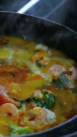 Brazilian Moqueca with shrimp and fish