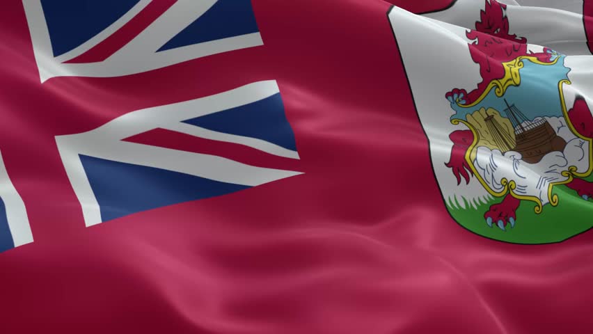Bermuda flag waving proudly in the breeze, a symbol of national pride and island spirit, ideal for travel, tourism, and patriotic content creation