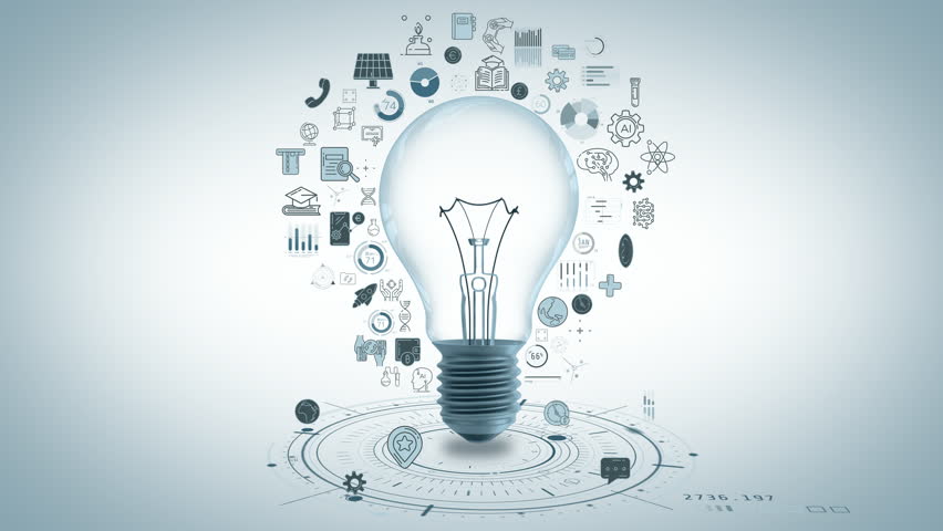 Light bulb inspiring innovation and new ideas