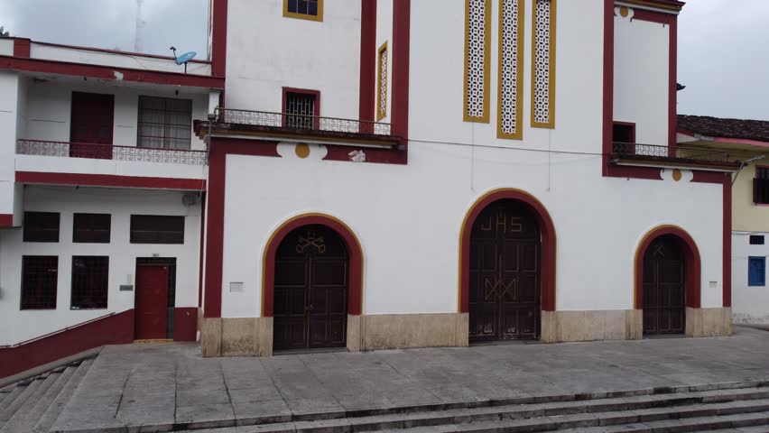 Filadelfia, Caldas - Colombia. October 7, 2025. Panoramic drone view of the town
