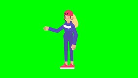 3D green screen cyclist girl performing handshake B gesture, perfect for business videos, presentations, social media assets, and digital projects needing friendly professional character interactions. - Powered by Shutterstock - Get 15% off with code: PIKWIZARD15