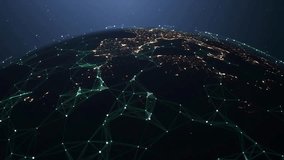 abstract globe background business tech visual of digital world data connection network global - Powered by Shutterstock - Get 15% off with code: PIKWIZARD15