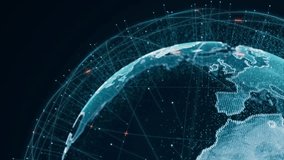 Digital earth rotating modern background, Global network connection technology digital abstract HUD - Powered by Shutterstock - Get 15% off with code: PIKWIZARD15