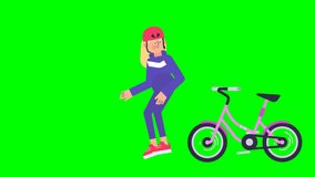 3D green screen cyclist girl riding a bike outward motion, ideal for marketing, explainer videos, mobility content, fitness scenes, and digital assets needing clean chroma key cycling animation.
 - Powered by Shutterstock - Get 15% off with code: PIKWIZARD15
