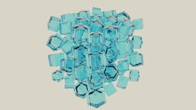 Rotating Glass Cubes Abstract Animation 4K Seamless Loop 3D Render - Powered by Shutterstock - Get 15% off with code: PIKWIZARD15