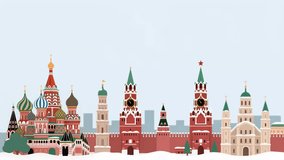 Vintage Banner Plane Carrying 2026 Numbers Filled with Russian Flag Over Moscow Sky – New Year Animation - Powered by Shutterstock - Get 15% off with code: PIKWIZARD15