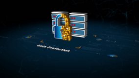 AI data protection system with secure server lock, cybersecurity shield, digital network security technology - Powered by Shutterstock - Get 15% off with code: PIKWIZARD15