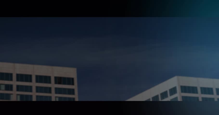 Single cyan stroke appearing, neon cloud with CLOUD forming, tracing outlines for brand over facade. Urban, building, architecture, grid, network, digital, futuristic