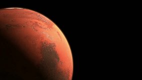 Planet Mars and earth rotating in the outer space 3D Rendering Fly by the red planet Mars Mars and Phobos, one of its moons, from space - Powered by Shutterstock - Get 15% off with code: PIKWIZARD15