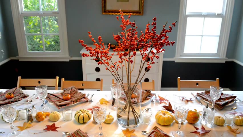 Family Thanksgiving decoration Dinner festive table delicious food healthy meal christmas holiday