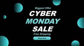 Cyber Monday Sale Motion Graphic Animation Background for promo video.  Ad Video. Biggest Offer. Free Shipping. Shop Now. Cyber Monday. - Powered by Shutterstock - Get 15% off with code: PIKWIZARD15