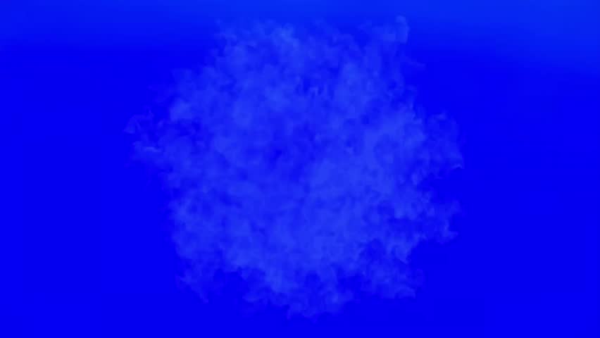 Expanding blue smoke cloud displayed on smooth blue background in abstract motion concept. Abstract concept - Powered by Shutterstock - Get 15% off with code: PIKWIZARD15