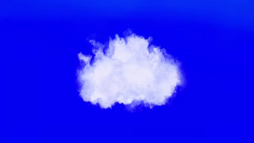 A minimalist digital animation features a fluffy white cloud drifting across a bright, clear blue sky.  - Powered by Shutterstock - Get 15% off with code: PIKWIZARD15