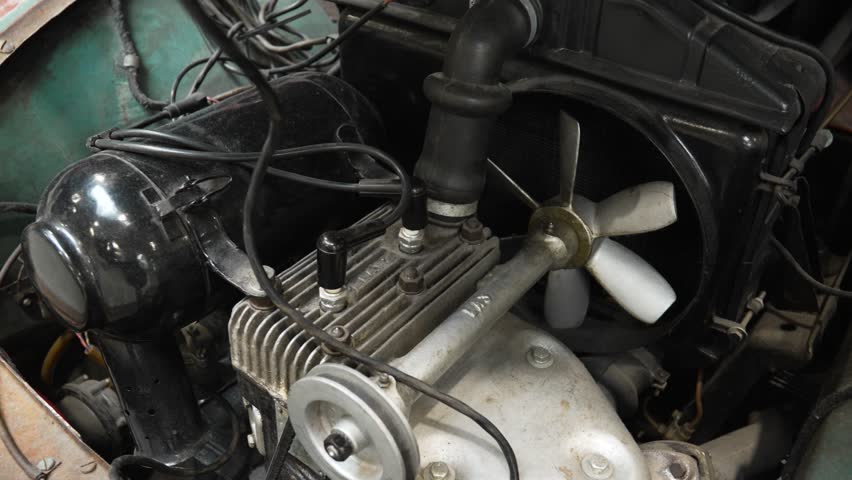 passenger car engine, old retro motor, reliable