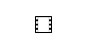 Animation film strip icon gracefully animates within a dynamic video player interface. - Powered by Shutterstock - Get 15% off with code: PIKWIZARD15