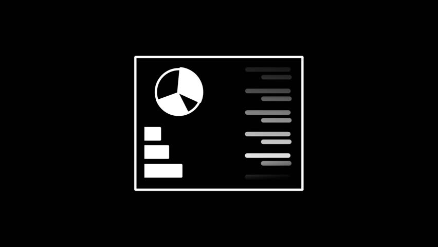 A pie chart data board representing segmented information visualization, designed within a clean and structured frame layout
