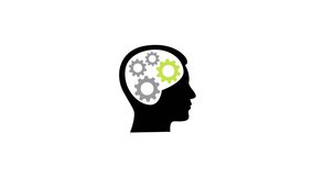 animation of human head silhouette filled with gears represents thinking processes visually. - Powered by Shutterstock - Get 15% off with code: PIKWIZARD15