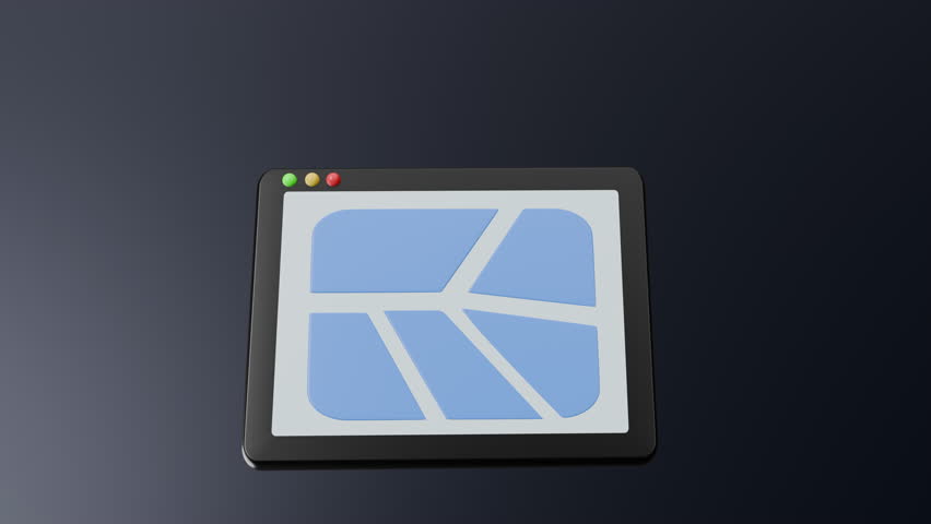 3D Tablet with navigation map and location pin pop up on map motion graphic animation. Destination target pointer and route way point for GPS navigation map mobile application and logistic concept