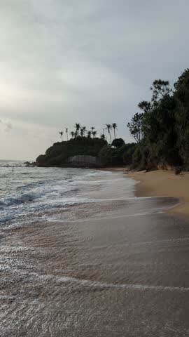 Heaven sunbeam tropics Sri Lanka peaceful secret paradise tropical beach ocean palm tree sand luxury reef seascape shoreline exotic untouched jungle no people